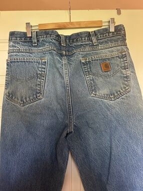 Carhartt Light Blue Denim Jeans with Leather Patch